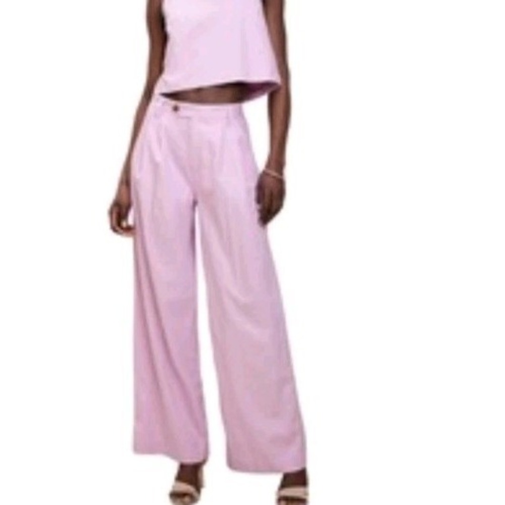 Banana Republic Wide Leg Pants in Light Pink